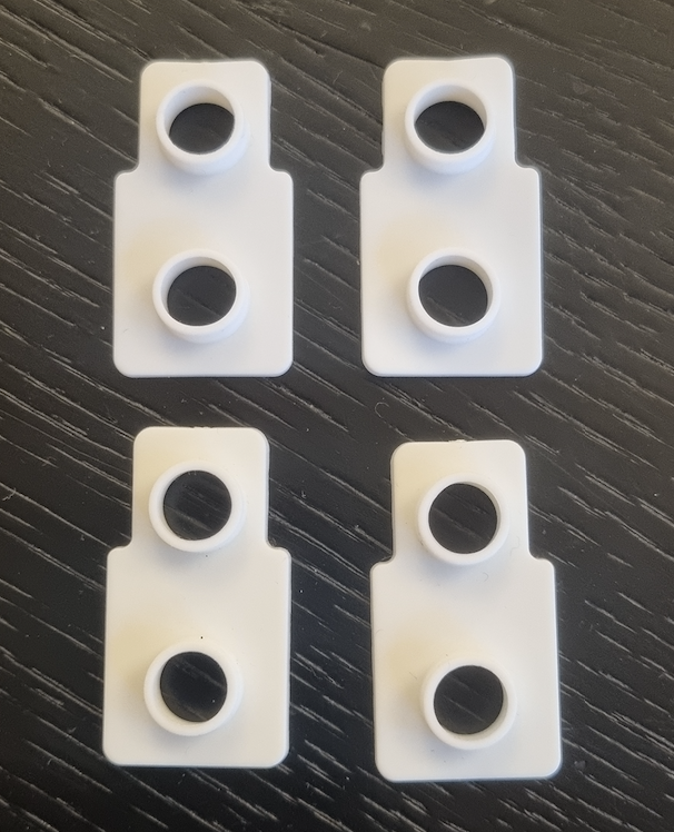 Set of 4 plastic parts for Classic Mini sliding window catches